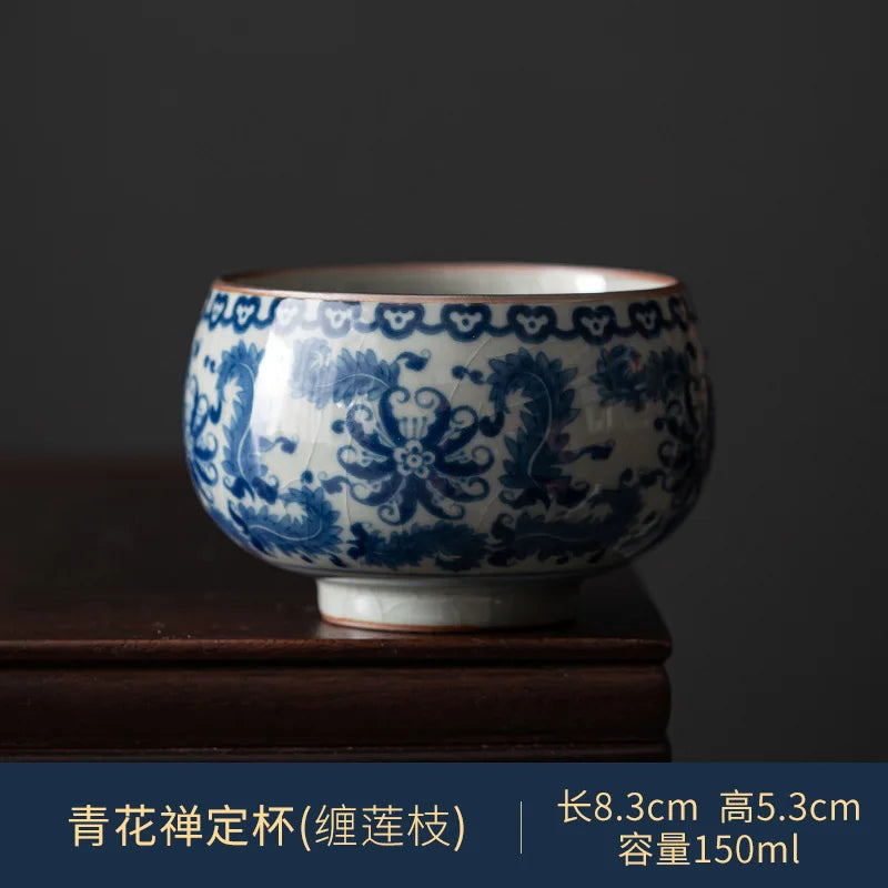 Antique Blue and White Tea Bowl - view 12