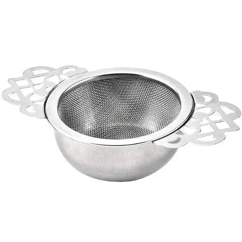 Baroque tea strainer with ornate handle