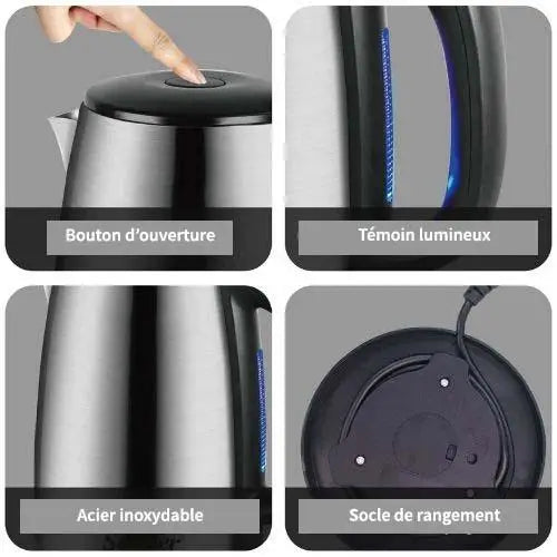 Electric kettle on base with 360 degree swivel