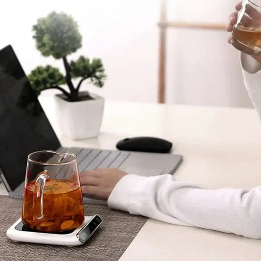 Electric cup warmer with USB cable for desk use