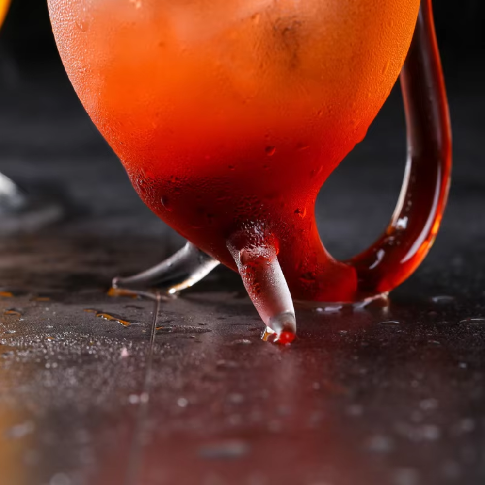 Iced tea glasses with straws, set of two