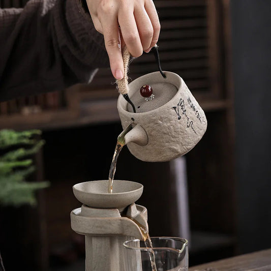 Japanese Ceramic Teapot with High Handle - view 4