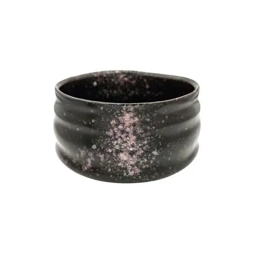 Large black chawan bowl for matcha tea