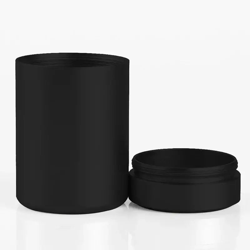 large-stainless-steel-tea-tin-canister Black