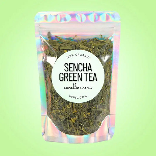 30 gram pouch of organic sencha loose leaf green tea from Shizuoka Japan