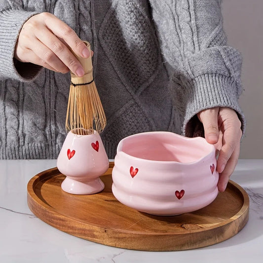 Pink Ceramic Matcha Set, 5 Pieces - view 2