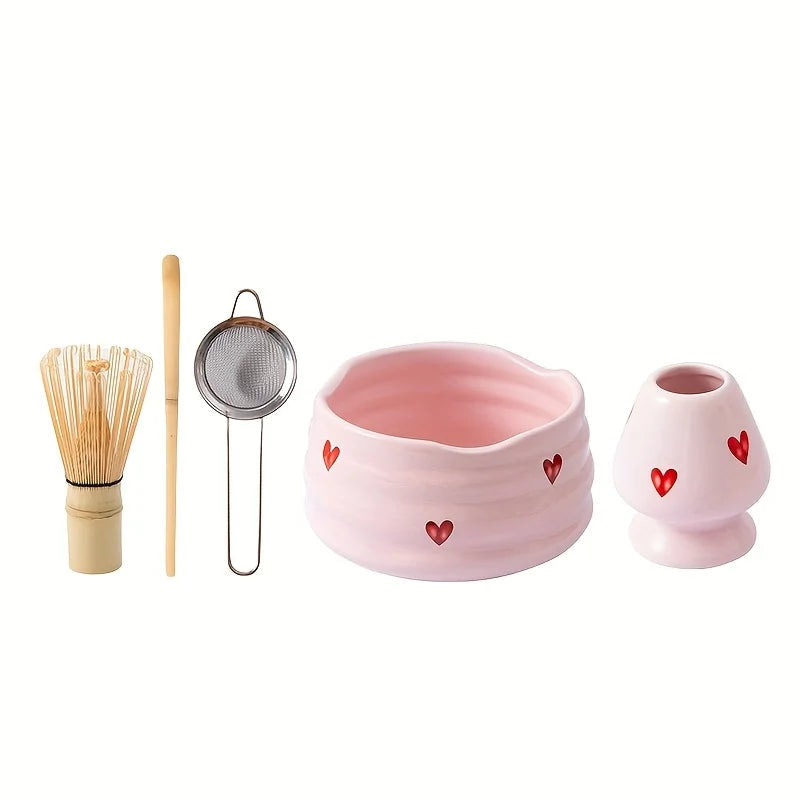 Pink Ceramic Matcha Set, 5 Pieces - view 4