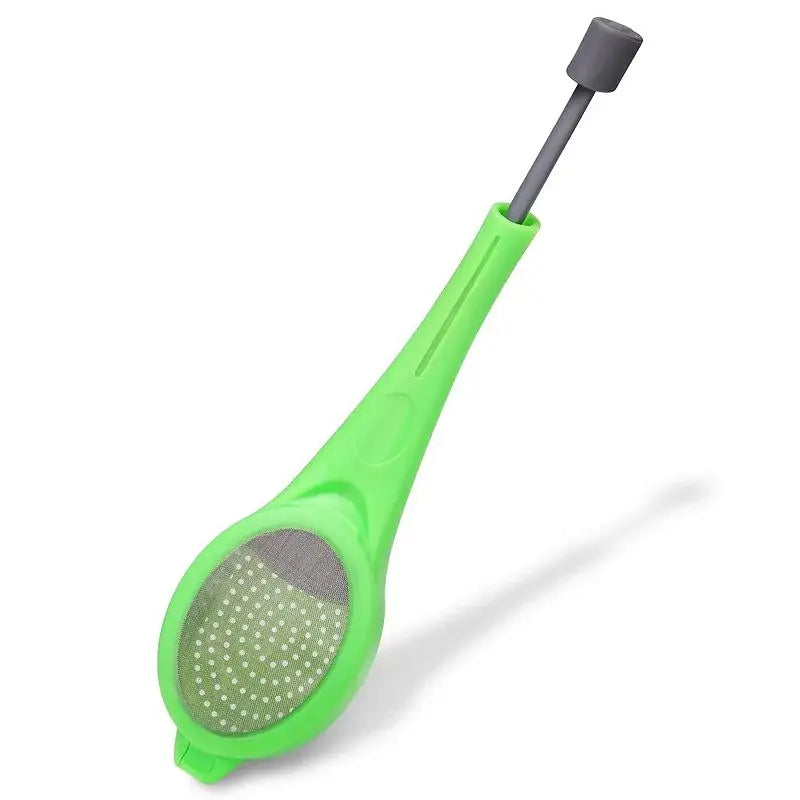 Tea infuser in a mug with steam rising
