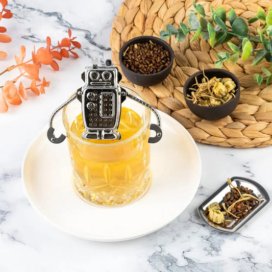 Stainless steel tea infuser robot design