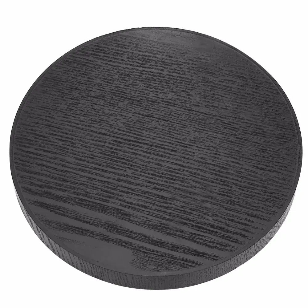 Round wooden tea tray 27cm size black
