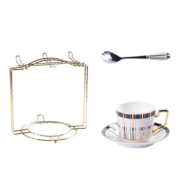 Scandinavian tea set with cups and saucers