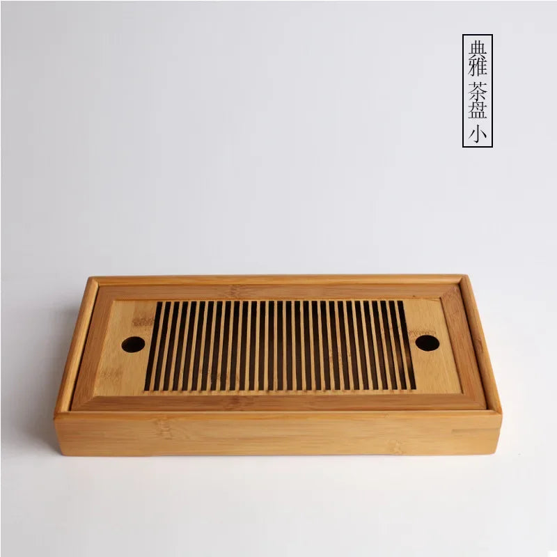 Solid Wood Tea Tray with Drainage Drawer - view 7