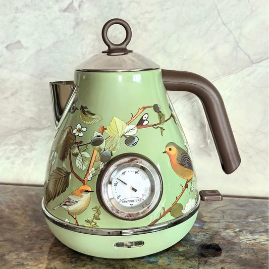 Vintage Bird Kettle 1.7L, Thermometer