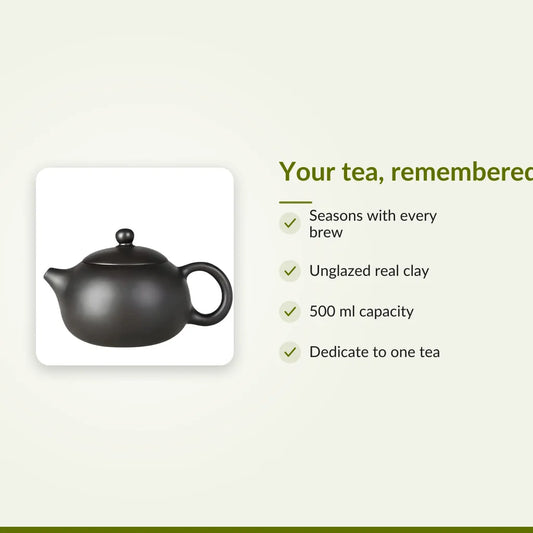 Yixing Clay Teapot, Traditional Unglazed Terracotta, 500 ml : Your tea, remembered