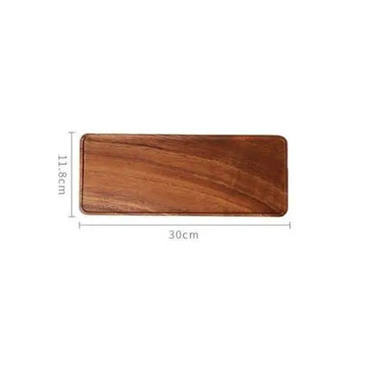 Acacia wood tea tray size comparison