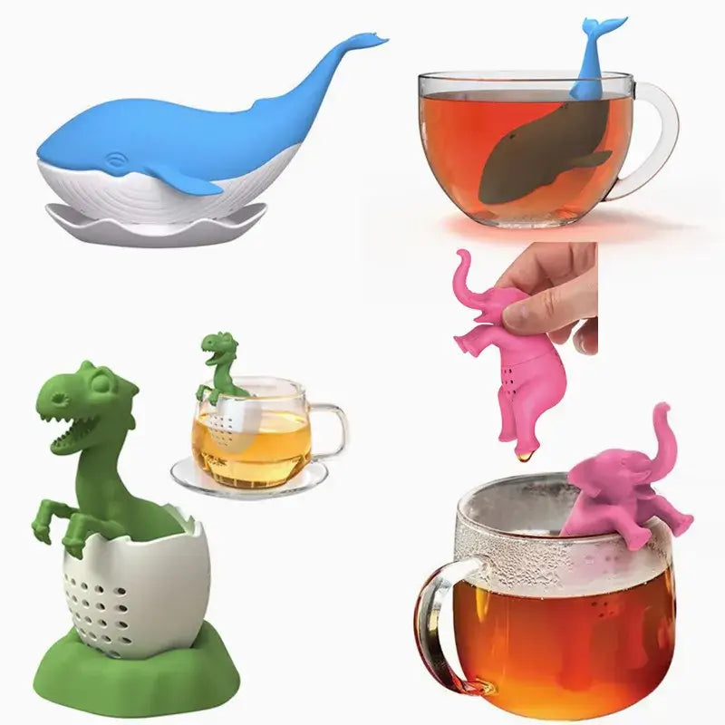 Cute animal tea infuser in silicone, whale shape