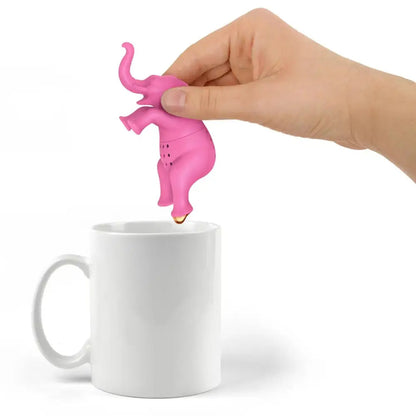Set of three animal tea infusers, whale, elephant, dinosaur