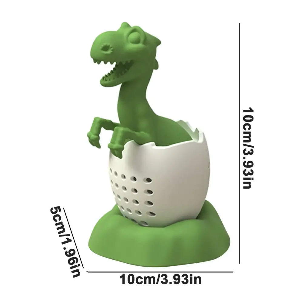 Green dinosaur tea infuser, playful