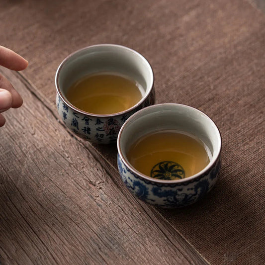 Antique Blue and White Tea Bowl - view 3