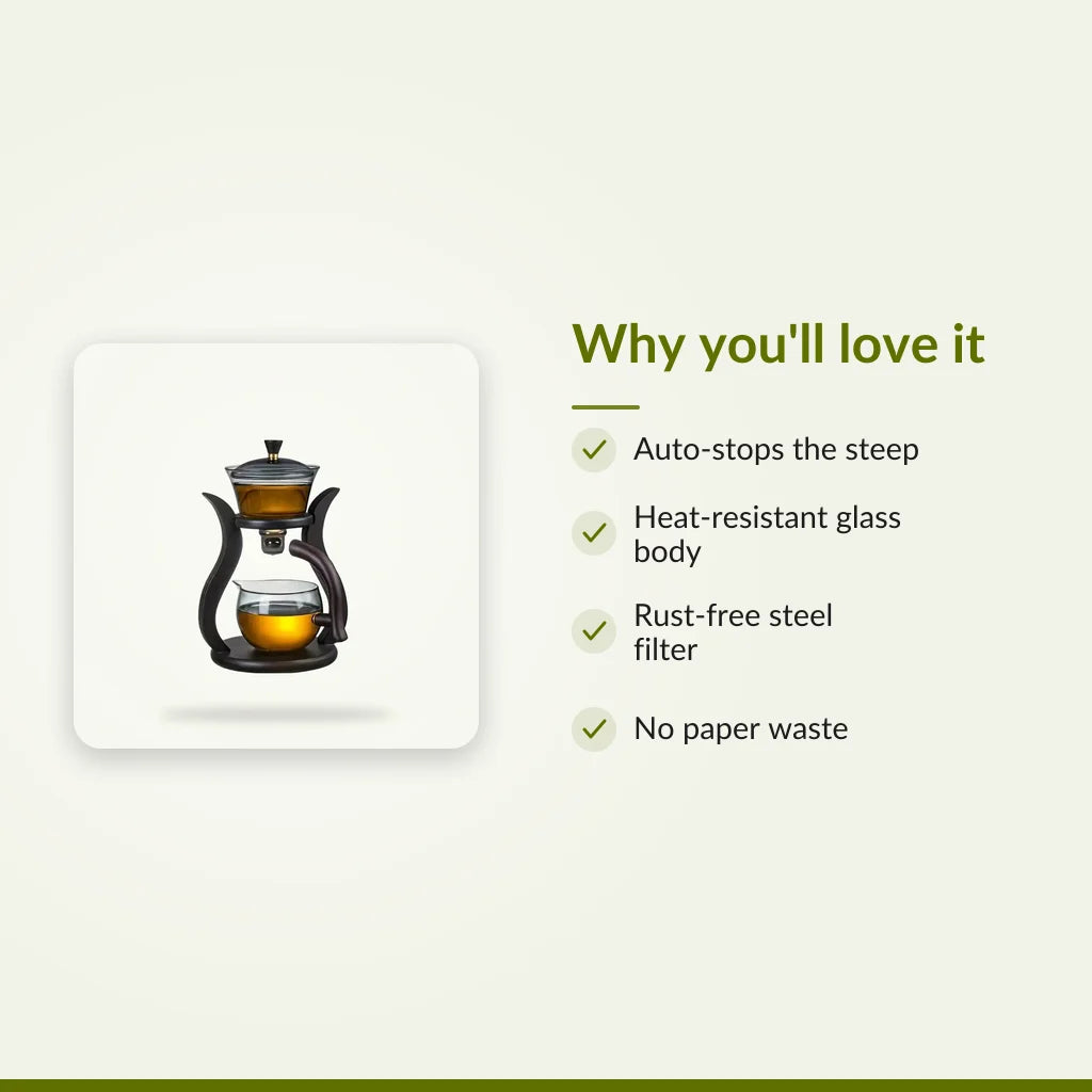 Automatic Tea Infuser with Glass Teapot and Stainless Steel Filter : Why you'll love it
