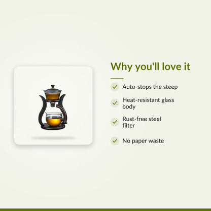 Automatic Tea Infuser with Glass Teapot and Stainless Steel Filter : Why you'll love it