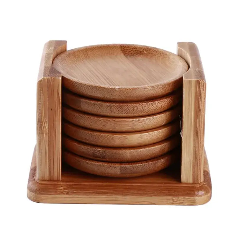 Cozy bamboo coasters for home tea time