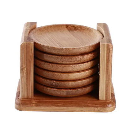 Cozy bamboo coasters for home tea time
