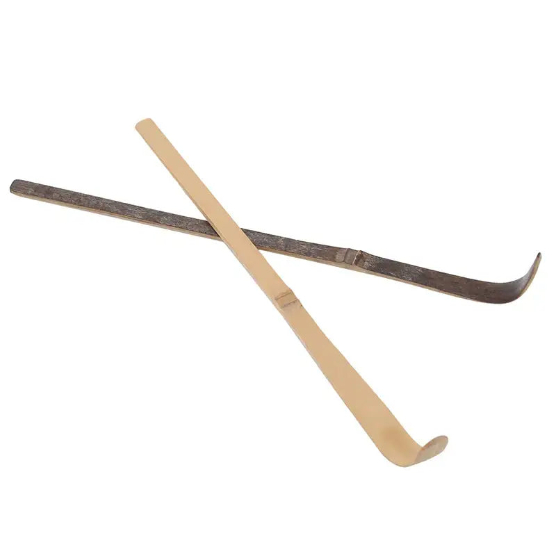 Bamboo matcha scoop with whisk and bowl