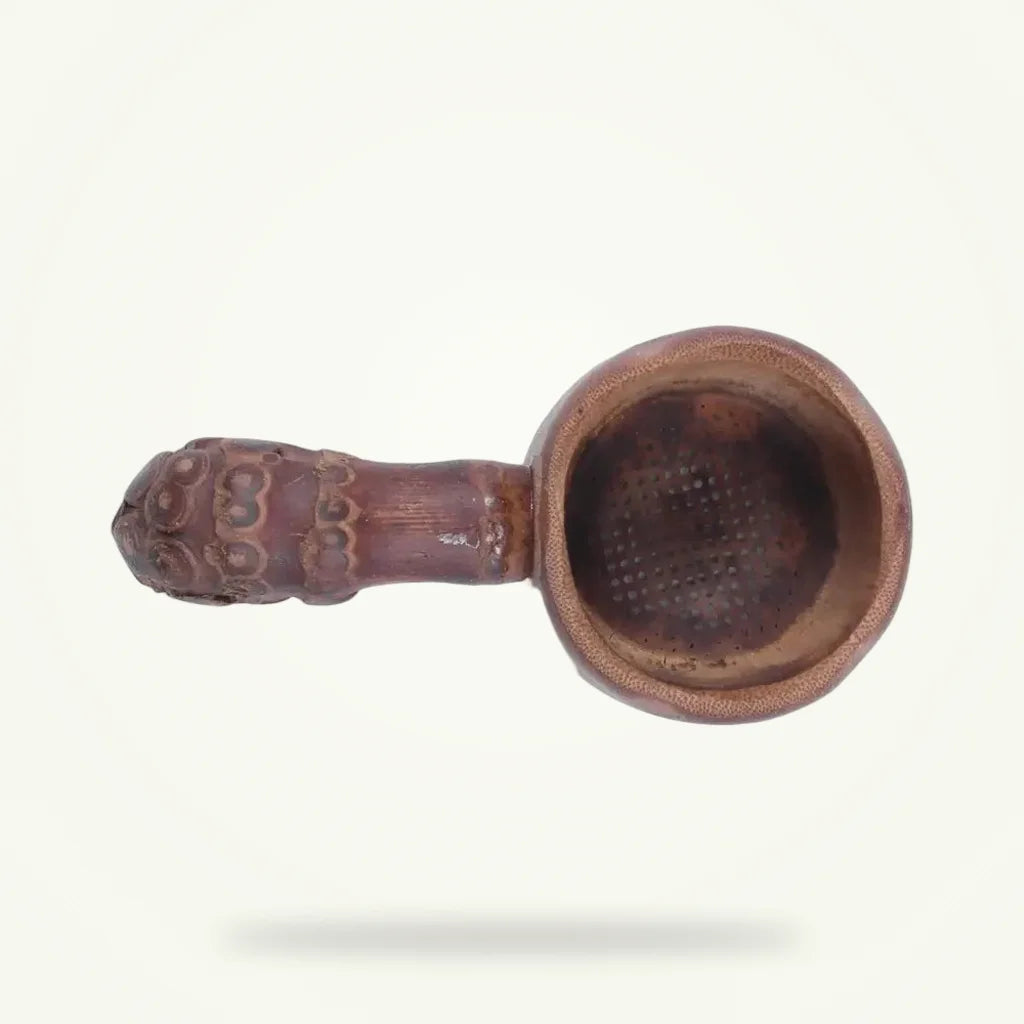 Bamboo Tea Infuser with Fine Mesh Strainer for Loose Leaf Tea, product photo on a plain background