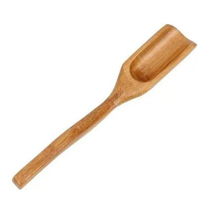 Natural bamboo tea spoon for scooping loose leaf tea