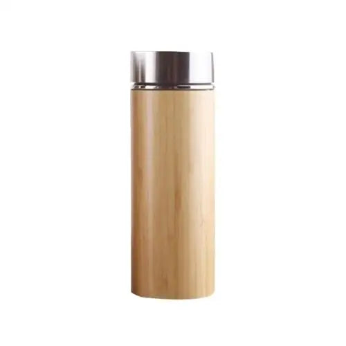 360 ml bamboo insulated tea bottle compact size for travel