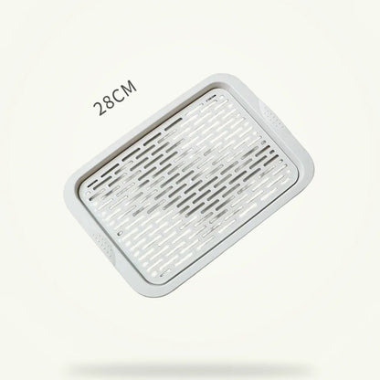 Bamboo Tea Tray with Drainage Grid, product photo on a plain background