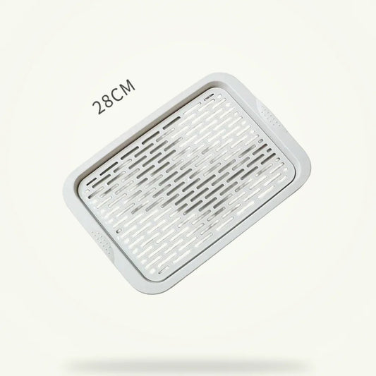 Bamboo Tea Tray with Drainage Grid, product photo on a plain background
