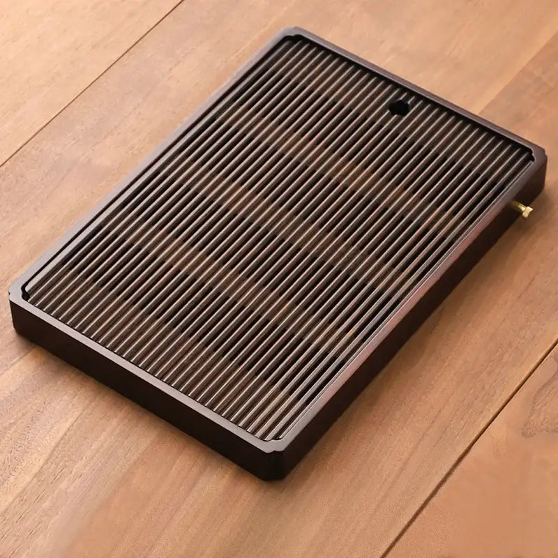 Large bamboo tea tray 40x28x4 cm with tea set