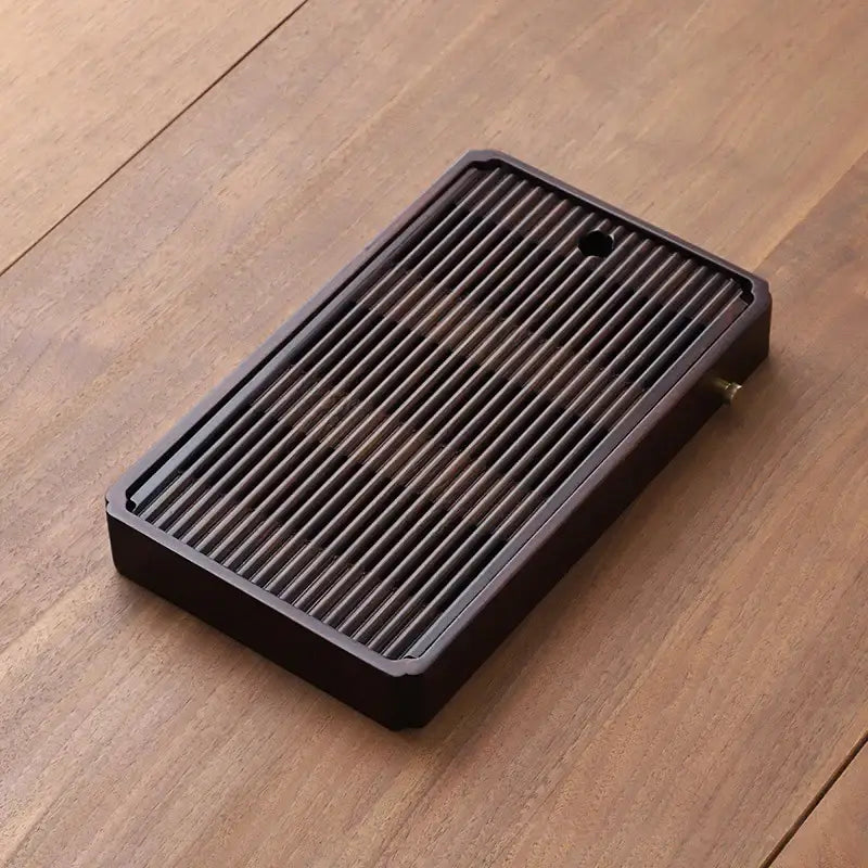 Small bamboo tea tray 30x18x4 cm with single cup