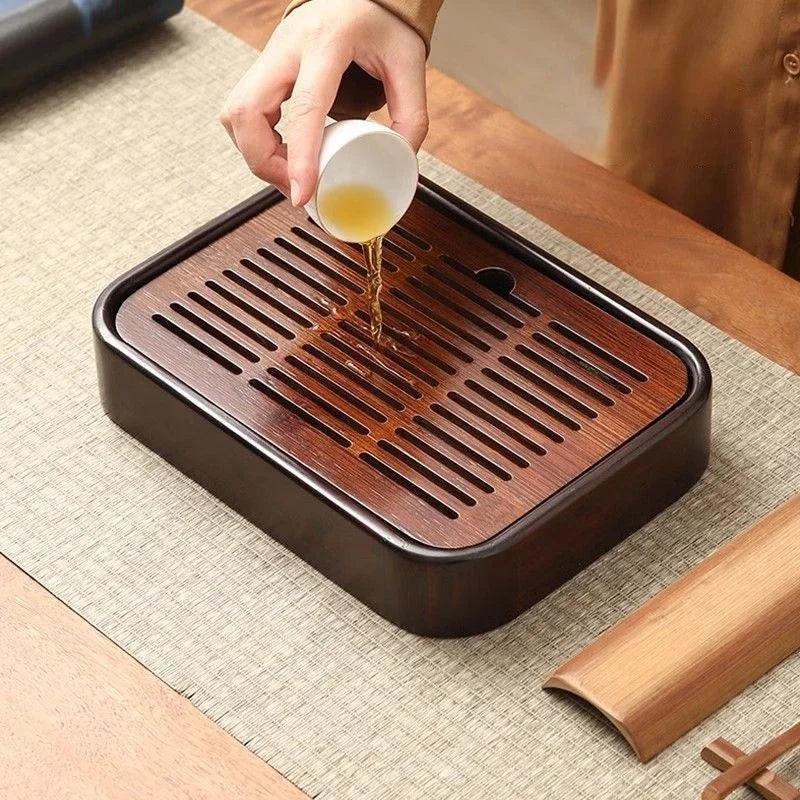 Bamboo Tea Tray with Water Reservoir - view 4