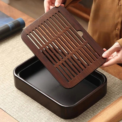 Bamboo Tea Tray with Water Reservoir - view 5