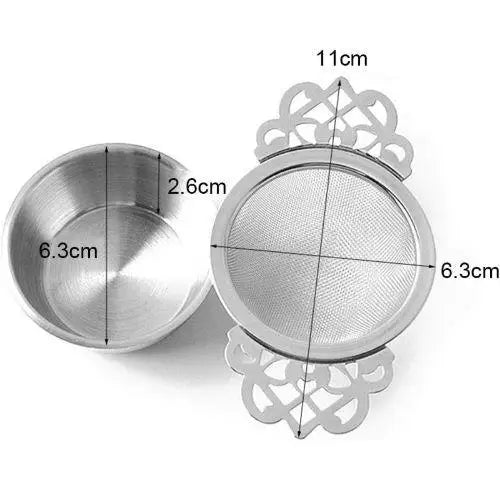 Close-up of Baroque tea strainer mesh