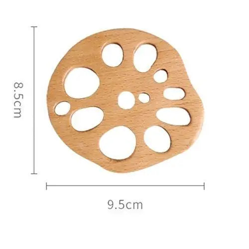 Beech wood tea coaster size comparison