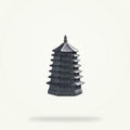 Black Tea Storage Jar 'Temple of Asia' - Ceramic Tea Canister