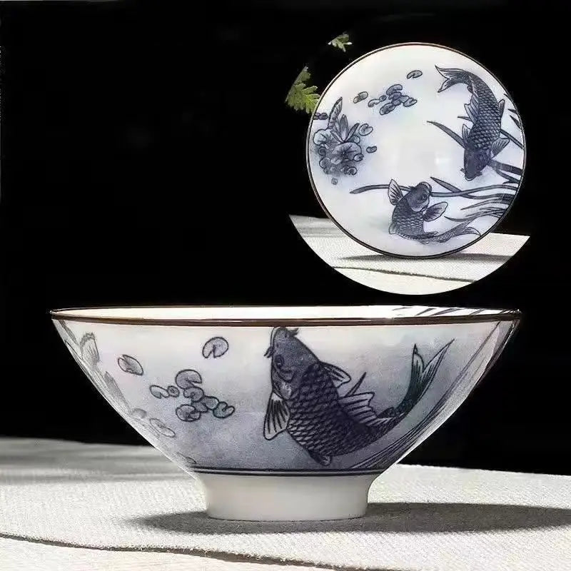 Blue and White Porcelain Gongfu Cup, 2.4 oz - view 12