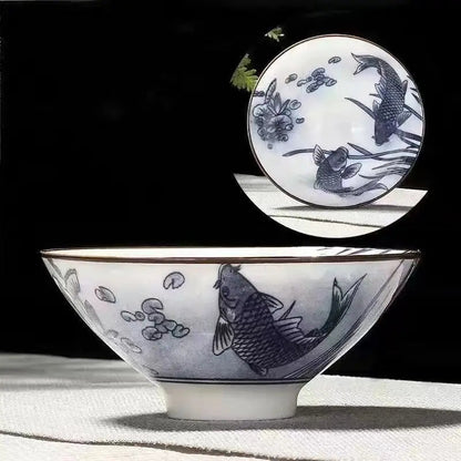 Blue and White Porcelain Gongfu Cup, 2.4 oz - view 12