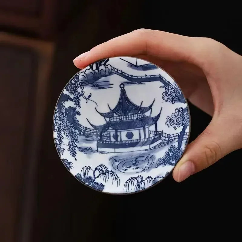Blue and White Porcelain Gongfu Cup, 2.4 oz - view 5