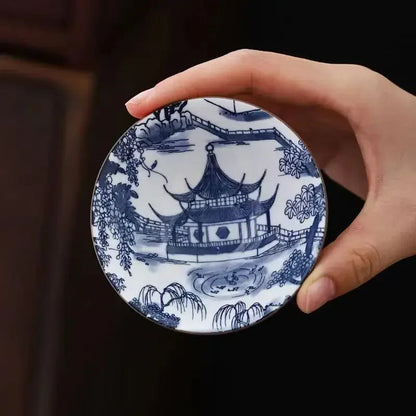 Blue and White Porcelain Gongfu Cup, 2.4 oz - view 5