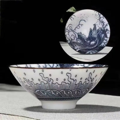 Blue and White Porcelain Gongfu Cup, 2.4 oz - view 6