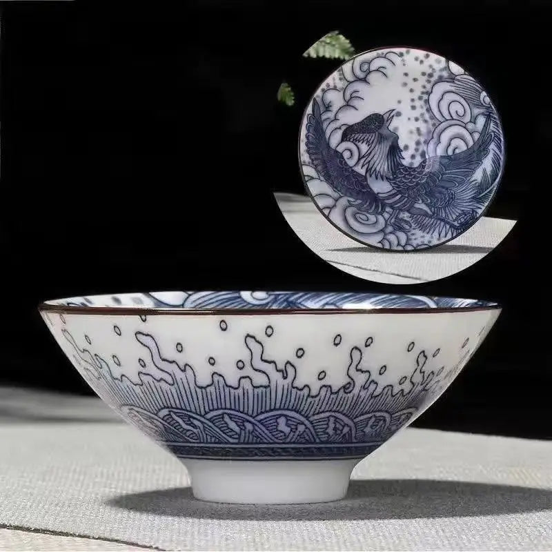 Blue and White Porcelain Gongfu Cup, 2.4 oz - view 7