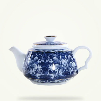 Blue Ceramic Teapot for Cozy Tea Time, product photo on a plain background