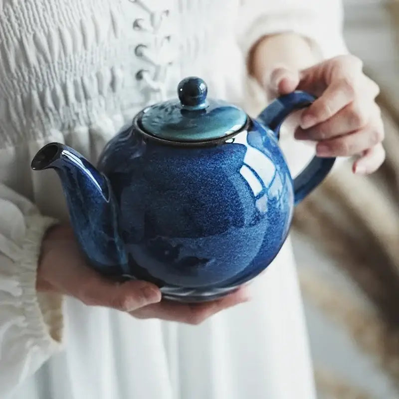 Blue night ceramic teapot 950ml with glossy glaze