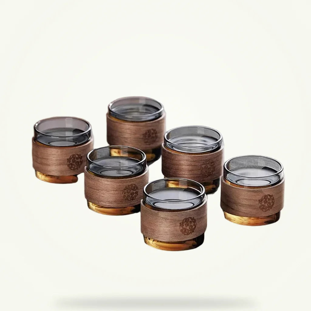 Borosilicate Tea Glasses, Set of 6, product photo on a plain background