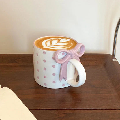Bow Handle Ceramic Mug - view 3